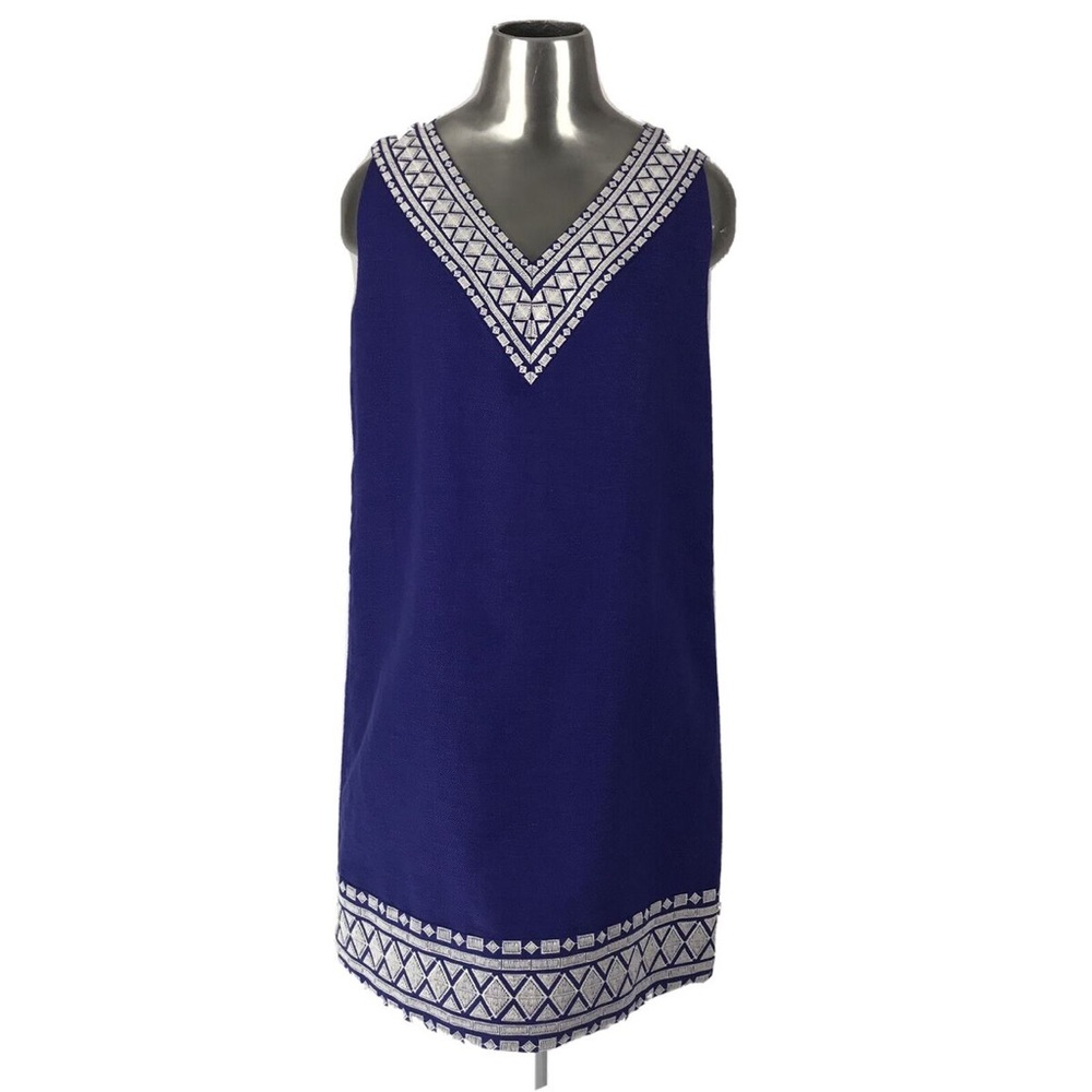 Kate Spade 👗 Laureen Embroidered Linen Blend Shift Dress, EUC, Size 2 - Picture 6 of 8